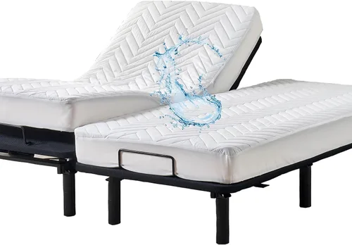 Miniatura 11 de Kingnex Protector de colchón acolchado impermeable para litera de RV de 30 x 75 para cama individual estrecha, estilo de sábana ajustada