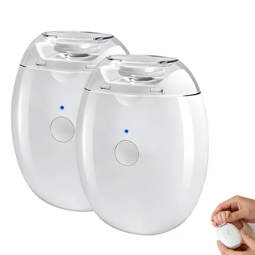 2 piezas de cortaúñas automático eléctrico, 3 en 1 con 3 velocidades, amoladora de uñas automática universal, recortadora de uñas automática