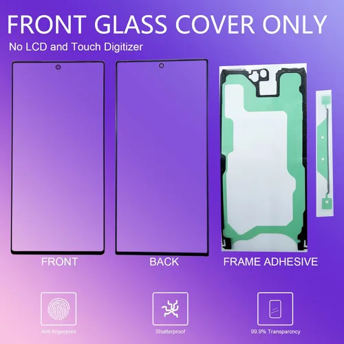Miniatura 5 de Samsung Galaxy Note 10 Plus Reemplazo de pantalla de 6.8 pulgadas 10+ Series Kit de reparación de vidrio frontal incluye adhesivo de marco