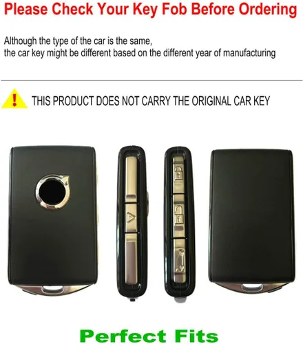Miniatura 2 de Funda de metal para llavero Volvo compatible con XC60 XC90 XC40 S60 S90 V60 V90 (VOB-plateado)