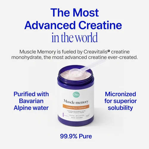 Miniatura 2 de Ora Organic Monohidrato de creatina en polvo, creatina micronizada para mujeres y hombres, creavitalis de origen alemán para la fuerza, elevATP