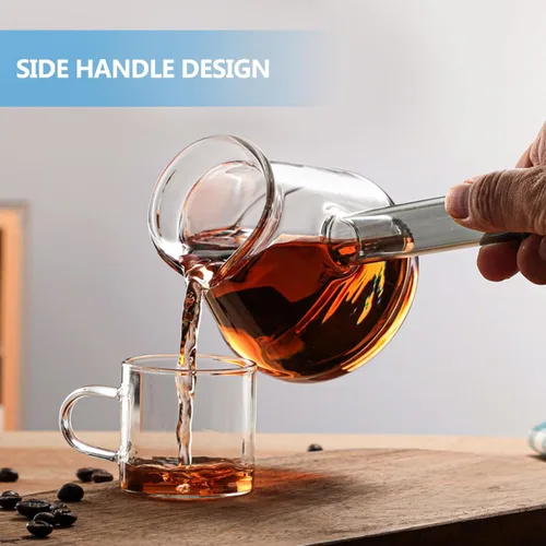 Miniatura 4 de Classics - Cafetera turca de vidrio de borosilicato, tetera Jazzva Cezve Briki, calentador de leche caliente, 15.2 fl oz