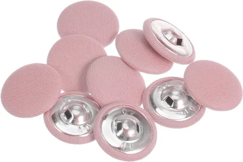 Miniatura 103 de HARFINGTON 10 botones de tela de 24L cubiertos de tela de 0.59 pulgadas, vástago de metal, botones de costura redondos para trajes, blusas de Azul