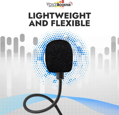 Miniatura 4 de Voicebooster Speak Out Micrófono de auriculares ligero ajustable con control de retroalimentación, enchufe de 0.138 in para amplificadores de voz