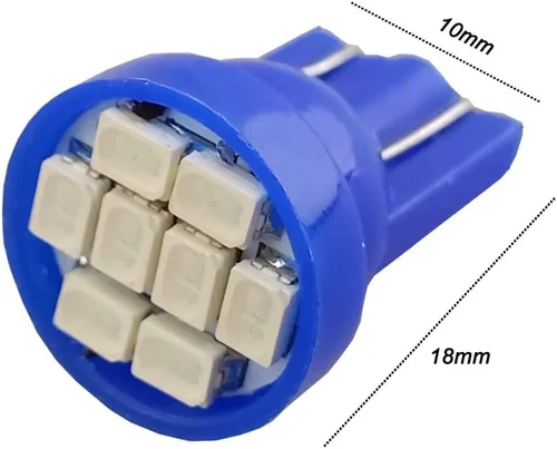 Miniatura 7 de T10 194 168 Bombillas LED para instrumentos de tablero azul con enchufe de bloqueo giratorio, extremadamente brillante, panel de instrumentos T10