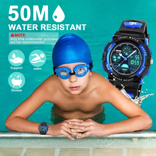 Miniatura 5 de ATIMO - Reloj infantil LED multifuncional e impermeable, regalos para niños