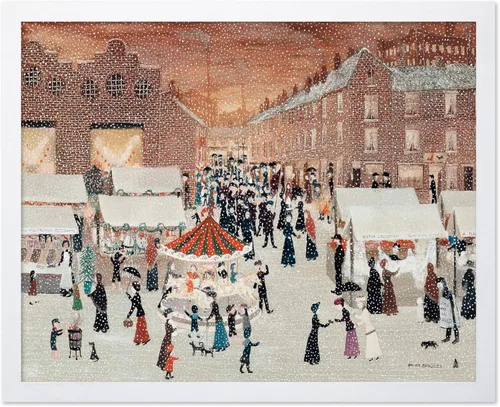 Miniatura 32 de Poster Master Impresión de pintura vintage de árbol de Navidad, póster retro de vacaciones, arte de invierno, diseño abstracto melancólico de pared