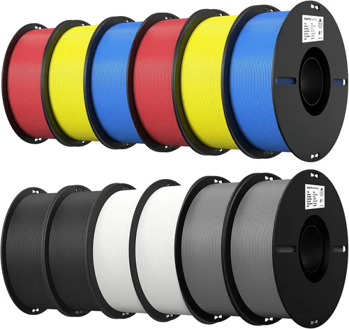 Miniatura 29 de Creality Filamento PLA+ Negro 1.75mm, filamento para impresora 3D de alta resistencia y sin enredos, embalaje al vacío, filamento para impresión 3D