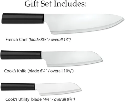 Miniatura 2 de Rada Cutlery Chef Select Set de regalo (G257), juego de cuchillos de 3 piezas, cuchillas de acero inoxidable, mango negro