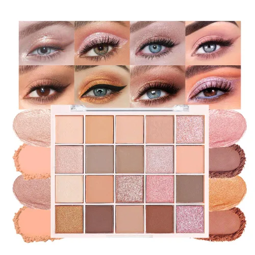 Miniatura 21 de CAKAILA Paleta de sombra de ojos mate de 10 colores, color gris y gris topo, paleta de sombra de ojos neutra, paleta de maquillaje de larga
