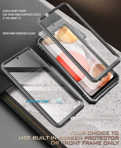 Miniatura 4 de Poetic Revolution - Funda para Samsung Galaxy A42 5G, protector de pantalla integrado funciona con identificación de huellas dactilares, carcasa