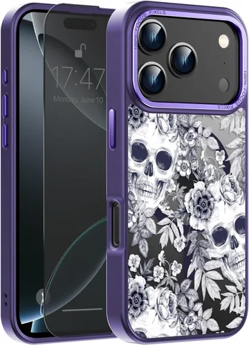 Miniatura 66 de Goodon Funda para iPhone 17 Pro con protector de pantalla de privacidad, compatible con Magsafe, a prueba de golpes, translúcida mate, bonita funda