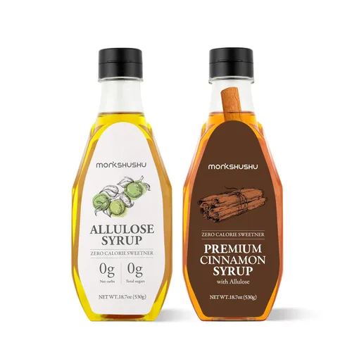Jarabe de alulosa y jarabe de alulosa de canela de alta calidad, 18.7 onzas líquidas, edulcorante líquido para café y otras bebidas, Keto, vegano,