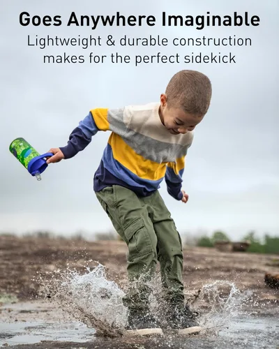 Miniatura 2 de CamelBak Eddy+ Kids Water Bottle with Bite Valve Straw, Leak‑Resistant Easy‑Sip Design for Everyday Hydration, 14oz Kids Monstruos de Skate