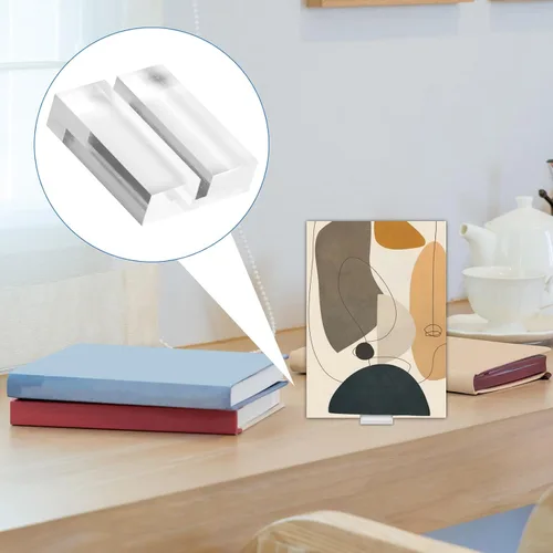 Miniatura 4 de 25 tarjeteros acrílicos, soportes para tarjetas de nombre de 1.2 pulgadas, soportes transparentes para números de mesa, letreros de boda, soportes