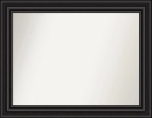 Miniatura 206 de Amanti Art Espejo personalizado, espejo de baño negro puente, espejo de pared o espejo de tocador de baño sobre el fregadero (26 x 26 pulgadas)