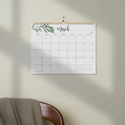 Miniatura 3 de Calendario de pared 2026, Calendario de pared mensual Cabbrix 2026 se extiende desde enero de 2026 hasta diciembre de 2026, encuadernado, 15 x 12