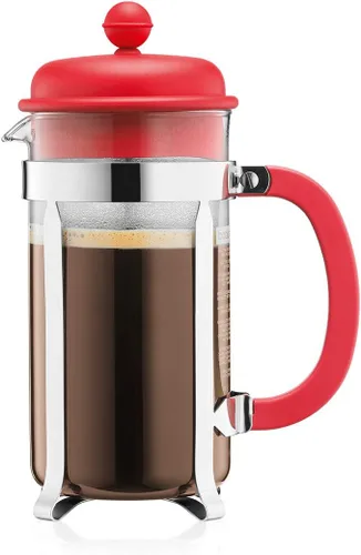 Miniatura 8 de Bodum Caffettiera Cafetera de prensa francesa, tapa de plástico negro y marco de acero inoxidable, 3 tazas, 12 onzas Negro/Cromo