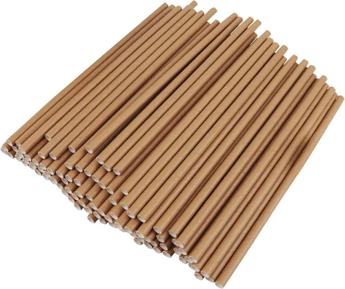 Miniatura 7 de GDMINLO Paquete de 100 pajitas de papel kraft biodegradables amigables para beber a granel para suministros de fiesta, novia/baby shower