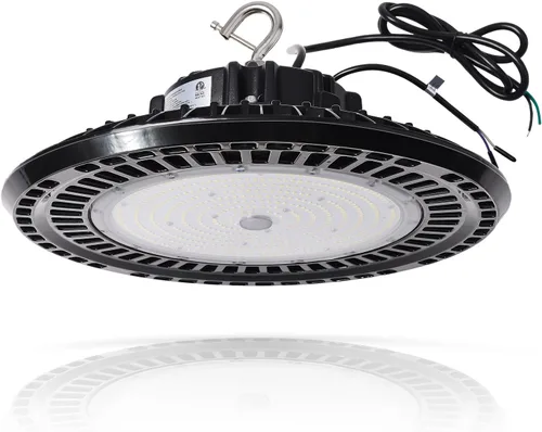 OSTEK Luz LED UFO alta de 200 W, luz diurna de 32000 lm 5000 K, 1-10 V regulable para almacén comercial, 160LM/W IP65 Luz LED impermeable para