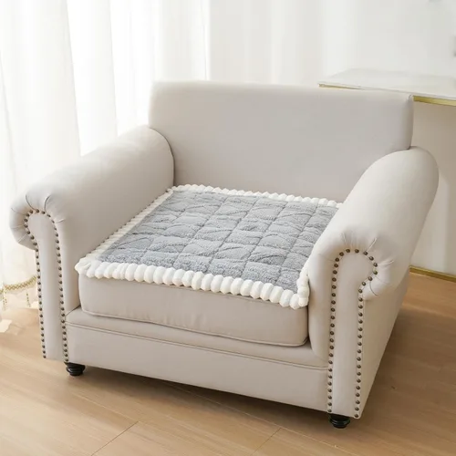 Miniatura 16 de Fundas de Reposabrazos de Sofá Antideslizantes, Funda Lavable de Respaldo de Sillón Suave, Fundas Gruesas y Peludas para Reposabrazos de Sofá