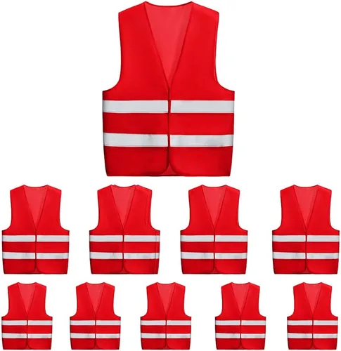 Miniatura 10 de Paquete de 10 chalecos reflectantes de seguridad Mount Marter para operadores al aire libre y deportistas Naranja