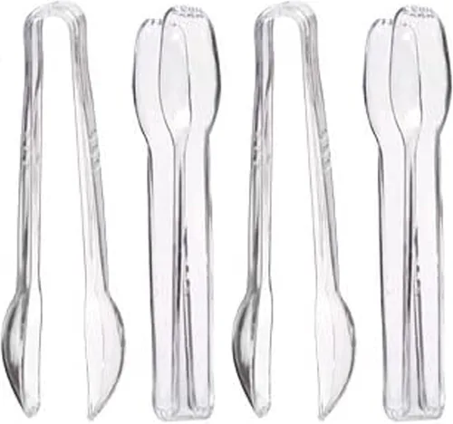 Miniatura 9 de Juego de 12 utensilios de plástico desechables resistentes para servir. Cucharas y tenedores de 10 pulgadas y pinzas de 6-1/2 pulgadas