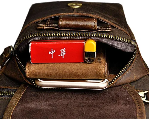 Miniatura 5 de Riñonera de cuero para hombres y mujeres, bolsa de protección multiusos, para motocicleta, deportes al aire libre, ciclismo, equitación, senderismo