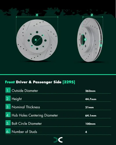 Miniatura 4 de SCITOO 120.40021, 3295 ATD465AC, D465-7345 Pastillas de Freno y Rotores Delanteros Compatibles con Acura EL 1997-2005, Honda Civic 1996-2005, Honda