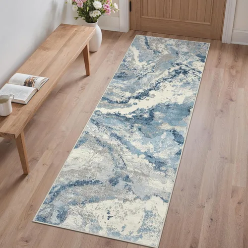 Miniatura 22 de GENIMO Alfombra antideslizante de 2 x 6 pies, lavable para pasillos de cocina, alfombras de cocina modernas abstractas, alfombra ligera de pelo bajo