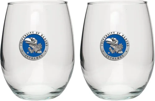 Miniatura 20 de Heritage Pewter Irish Fighter - Copas de vidrio sin tallo, juego de 2, copas de vino de copa de 15 onzas, vidrio de peltre elaborado por expertos