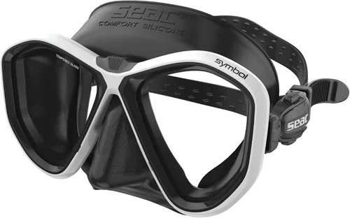 Miniatura 6 de Seac Símbolo, máscara de buceo hecha en Italia con dos lentes y hebilla 3D