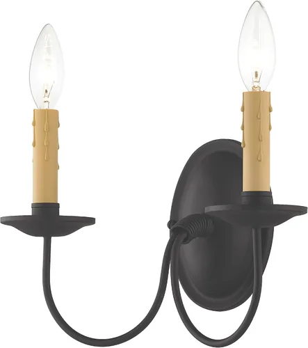 Miniatura 5 de Livex Lighting 4452-04 Heritage 2 Aplique de pared negro claro