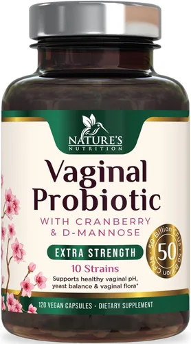 Probióticos vaginales para mujeres, equilibrio de pH con prebióticos y lactobacilos, 50 mil millones de UFC por cápsula, suplementos de salud para