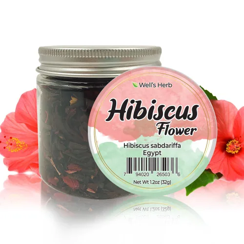 Well's - Hierba seca de flor de hibisco (1.2 onzas) para el cuidado del cabello y la piel, proporciona hidratación profunda y nutrición con