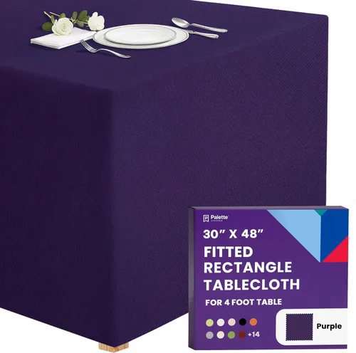 Miniatura 30 de Gee Di Moda - Mantel rectangular a medida en poliéster lavable para mesa de 4 pies, ideal para mesa de bufé, fiestas, cenas, bodas, vacaciones