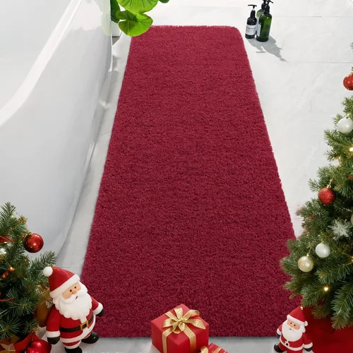 Miniatura 56 de AROGAN Tapete Largo de Baño de Lujo, 24 x 17 Pulgadas, Grueso, Suave y Absorbente, Antideslizante, Respaldo de Goma, Alfombras de Secado Rápido