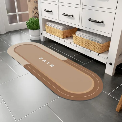 Miniatura 34 de MontVoo Alfombra de baño antideslizante, de secado rápido, resistente a las manchas para el suelo del baño, alfombra de ducha de fácil cuidado