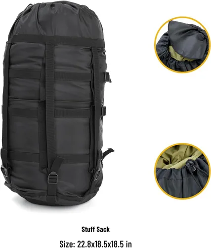Miniatura 6 de MT Sistema de sacos de dormir modulares militares del ejército, múltiples capas con cubierta Bivy para todas las estaciones, bosque/multicámara