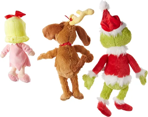 Miniatura 2 de Aurora World Dr. Seuss Cindy Lou Who 12 pulgadas, Grinch Santa 19 pulgadas y His Dog Max 18 pulgadas - Juego especial de 3 juguetes de peluche