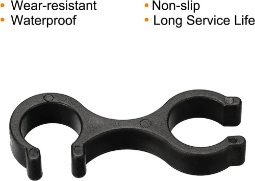 Miniatura 4 de PATIKIL Clips para bastón de trekking, 4 piezas, accesorios para bastón, conector de hebilla de doble varilla para senderismo al aire libre y camping