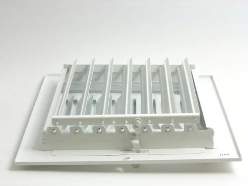 Miniatura 2 de HVAC Premium Rejilla de suministro de aire de 4 vías de 8 pulgadas de ancho x 8 pulgadas de alto - Tapa de ventilación y difusor - Cara plana