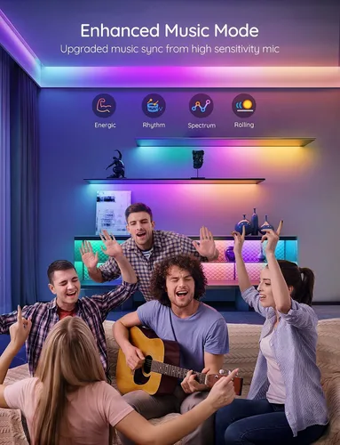 Miniatura 3 de Govee - Tira de luces LED RGBIC de 16.4 pies, luces LED inteligentes wifi, compatibles con Alexa y Google Assistant, control mediante aplicación