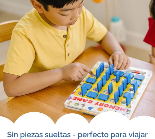 Miniatura 4 de Juego de memoria para viajes Melissa & Doug Flip to Win, juego de mesa de madera, 7 tarjetas de doble cara