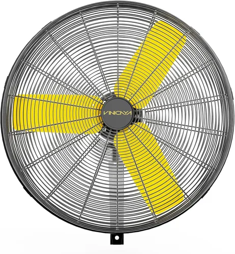 VINICAYA Ventilador de pared industrial de 30 pulgadas oscilante, ventiladores de pared de metal comerciales de 8900 CFM con motor Poweful, 3