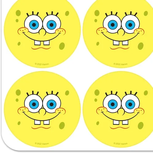 Miniatura 2 de Bob Esponja Cara Sonriente Planificador Calendario Scrapbooking Artesanía Pegatinas
