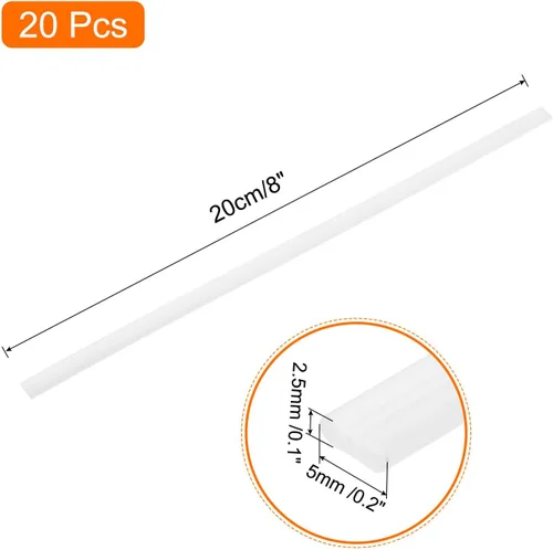 Miniatura 2 de MECCANIXITY 20 varillas de soldadura de plástico de 8 pulgadas, tiras de soldadura ABS, varillas de soldadura para soldador de plástico, parachoques