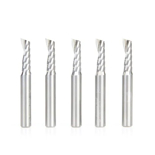 Miniatura 12 de Amana Tool - 51414 Carburo sólido CNC espiral 'O' sola flauta, corte de plástico 3/8 de diámetro x 1