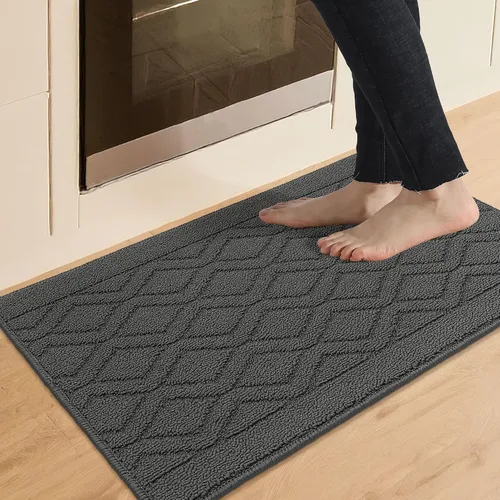 Miniatura 58 de COSY HOMEER Tapete de cocina antideslizantes, absorbentes para el piso, alfombra de cocina lavable, tapete de pie para fregadero, alfombra de Beige