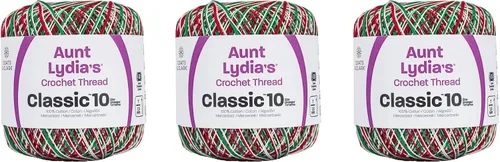 Miniatura 36 de Aunt Lydia Classic Crochet - 3 unidades de 350y/1,049.9 ft - Natural
